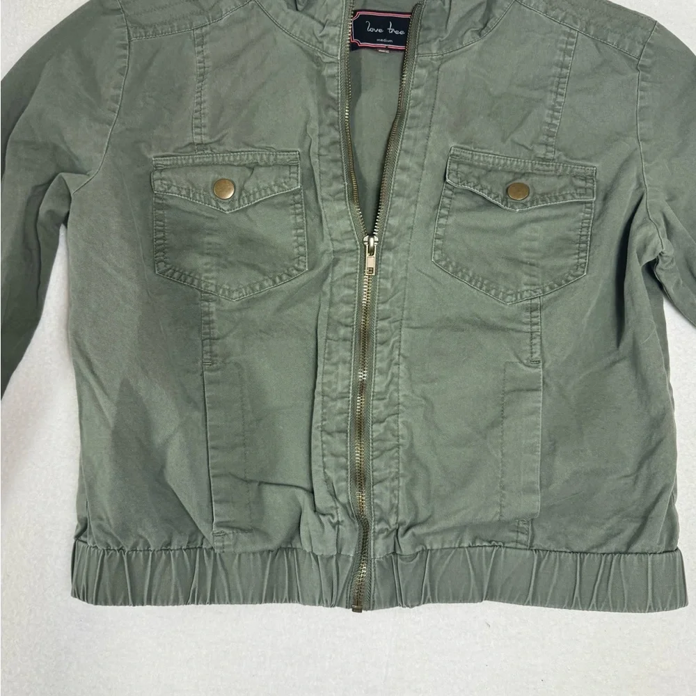 Love Tree Utility‎ Jacket in Forest Green